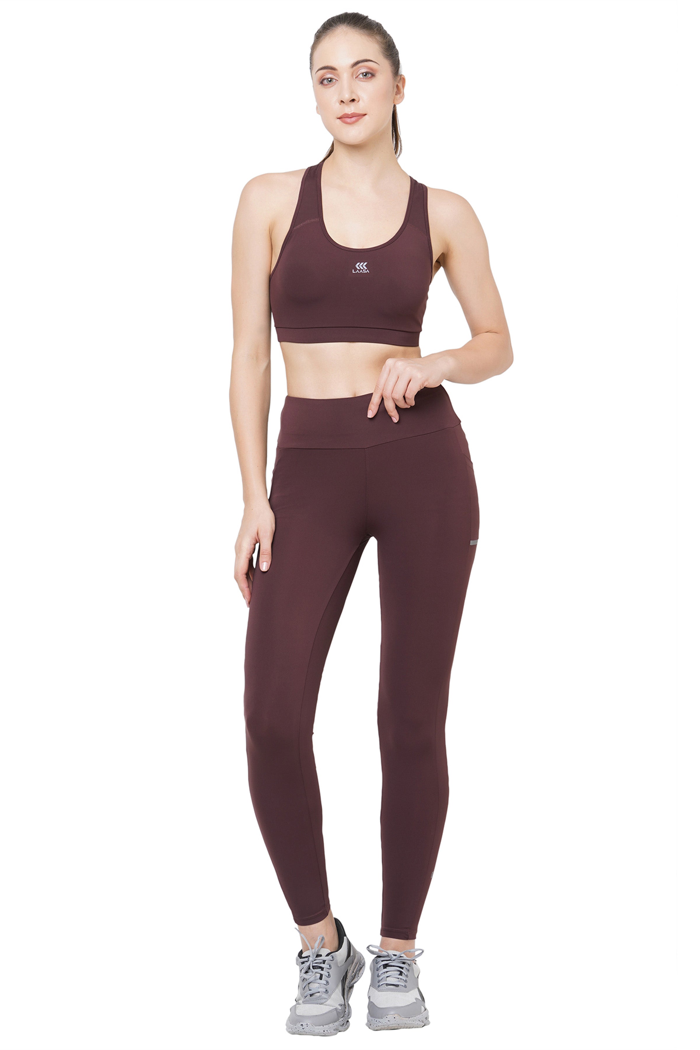 V3 Apparel Womens Tempo Seamless Scrunch Workout Leggings - Burgundy Red -  Gym, Running, Yoga Tights